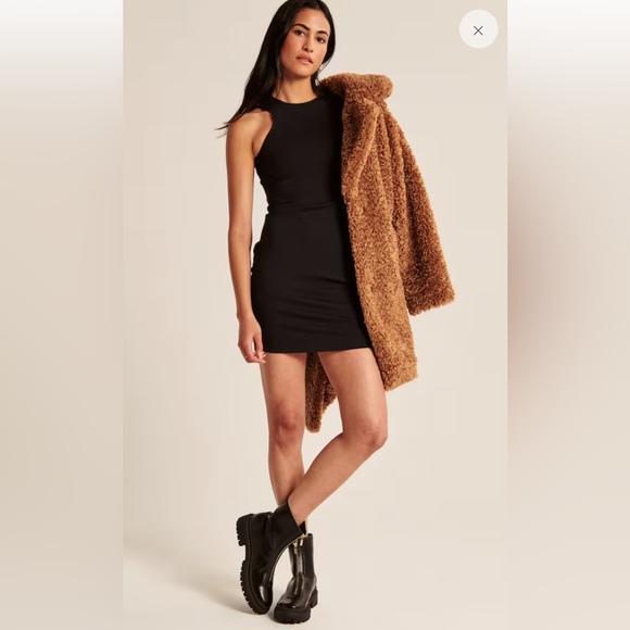 ABERCROMBIE Asymmetrical One-Shoulder Ponte Mini Dress NWT - Picture 6 of 9